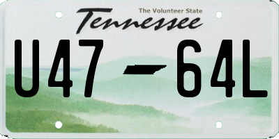 TN license plate U4764L