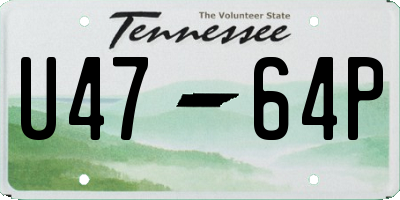 TN license plate U4764P
