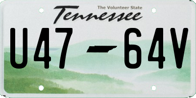 TN license plate U4764V