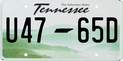 TN license plate U4765D