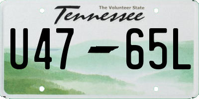 TN license plate U4765L