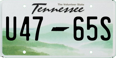 TN license plate U4765S