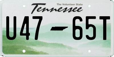 TN license plate U4765T