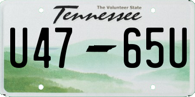 TN license plate U4765U