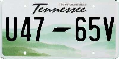 TN license plate U4765V