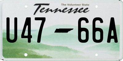 TN license plate U4766A