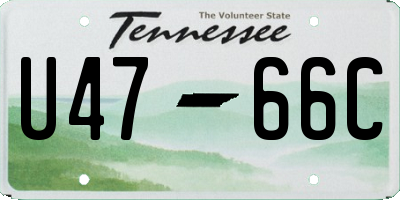 TN license plate U4766C