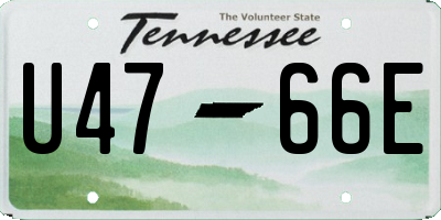 TN license plate U4766E