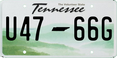 TN license plate U4766G