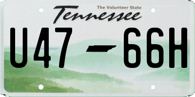 TN license plate U4766H