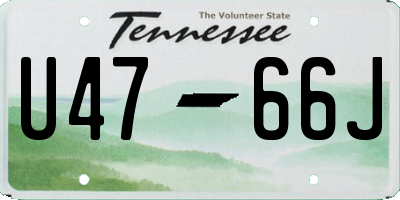TN license plate U4766J