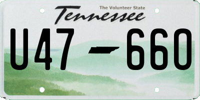 TN license plate U4766O