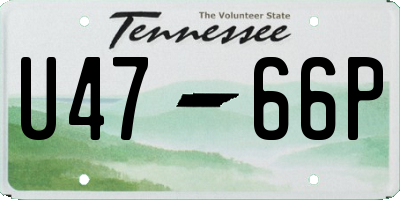 TN license plate U4766P