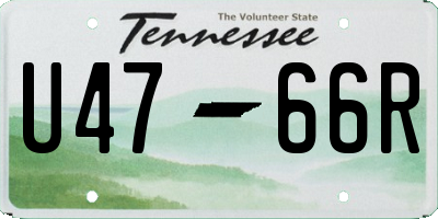 TN license plate U4766R