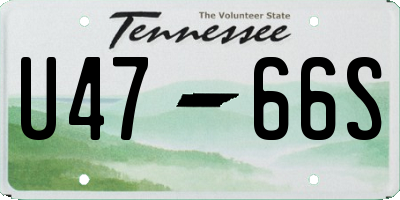 TN license plate U4766S