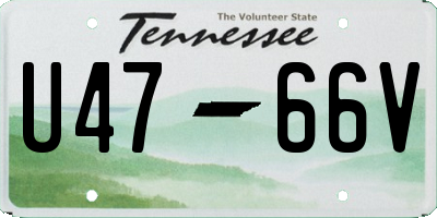 TN license plate U4766V