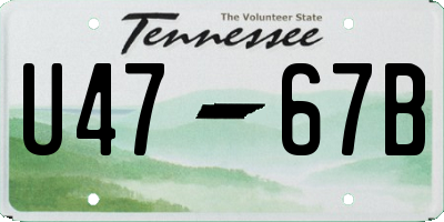 TN license plate U4767B
