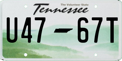 TN license plate U4767T