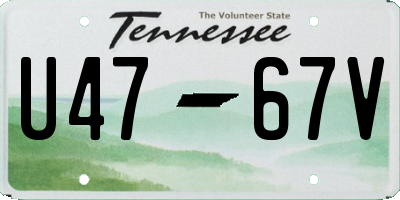 TN license plate U4767V