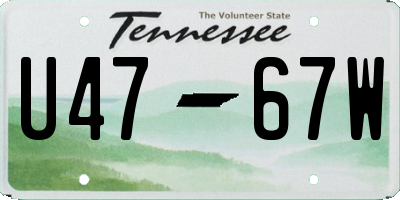 TN license plate U4767W