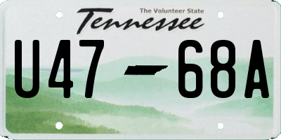 TN license plate U4768A