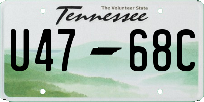 TN license plate U4768C