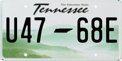 TN license plate U4768E