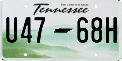 TN license plate U4768H