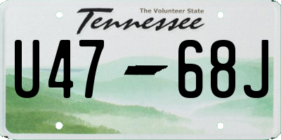 TN license plate U4768J