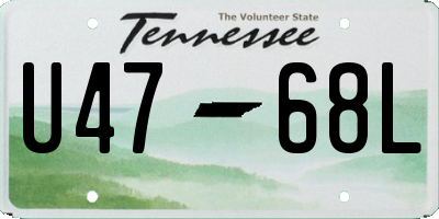 TN license plate U4768L