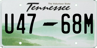 TN license plate U4768M