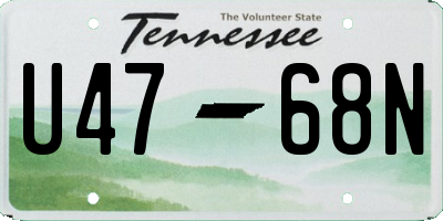 TN license plate U4768N