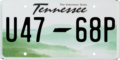 TN license plate U4768P