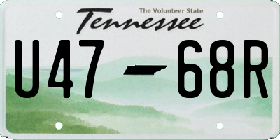 TN license plate U4768R