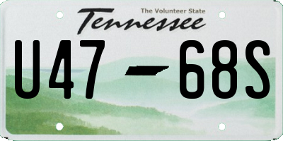 TN license plate U4768S