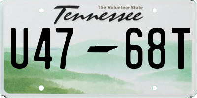 TN license plate U4768T
