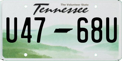 TN license plate U4768U