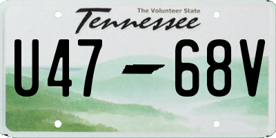 TN license plate U4768V