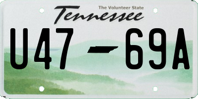 TN license plate U4769A