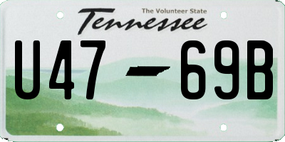 TN license plate U4769B