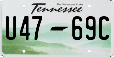 TN license plate U4769C