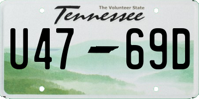 TN license plate U4769D