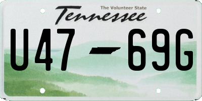 TN license plate U4769G