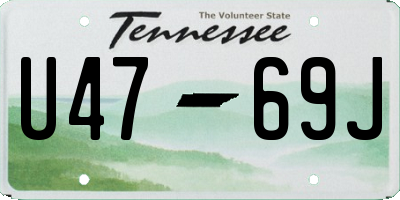 TN license plate U4769J