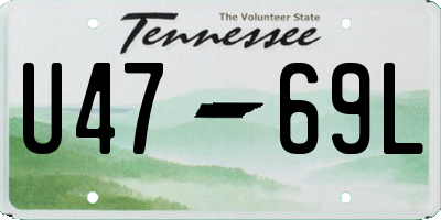TN license plate U4769L