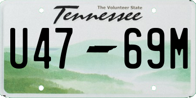 TN license plate U4769M