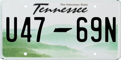 TN license plate U4769N