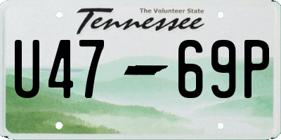 TN license plate U4769P