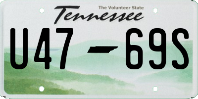 TN license plate U4769S