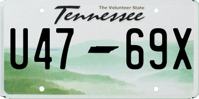 TN license plate U4769X